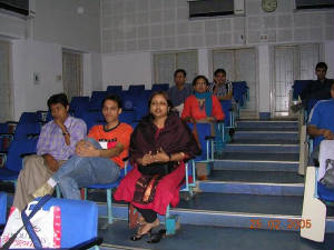 Me along with friends attending seminar in IISWBM